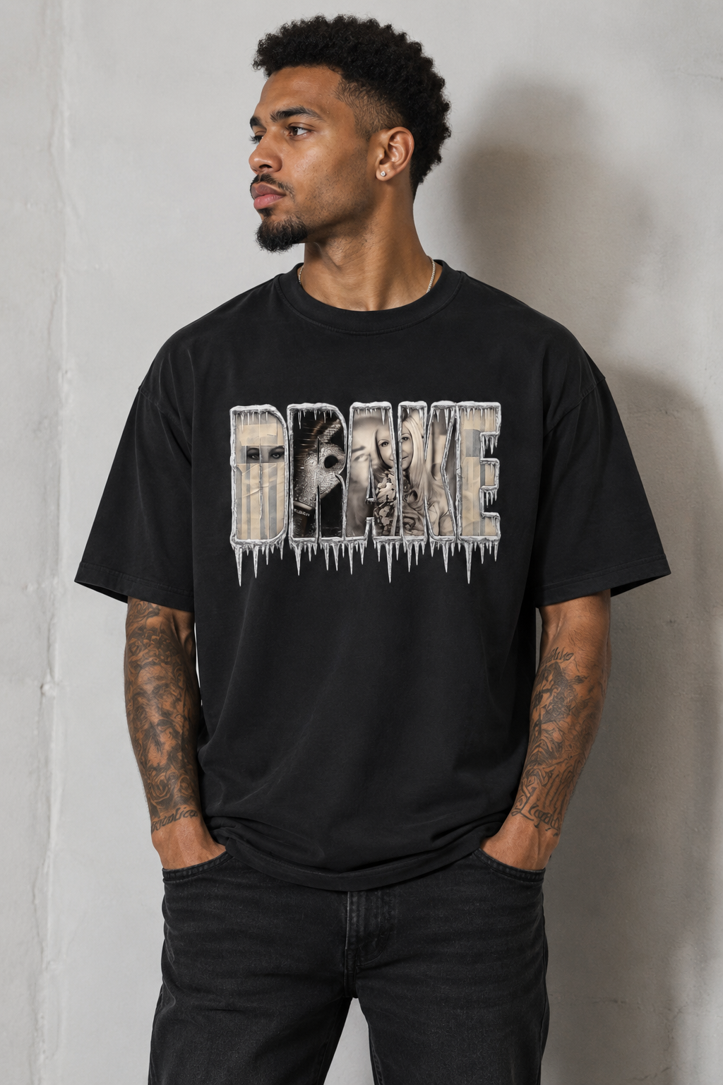 Drake Iceman Graphic T-Shirt Custom Hip Hop Rap Streetwear Tee